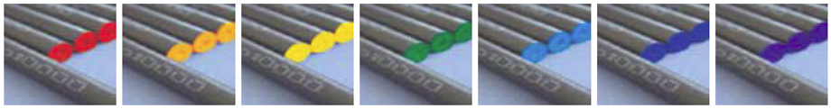 Type of carbon rods (Red, Orange, Yellow, Green, Blue, Navy Blue, Purple)